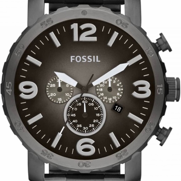 Fossil Men's Nate Stainless Steel Quartz Chronograph Watch - Picture 3 of 12